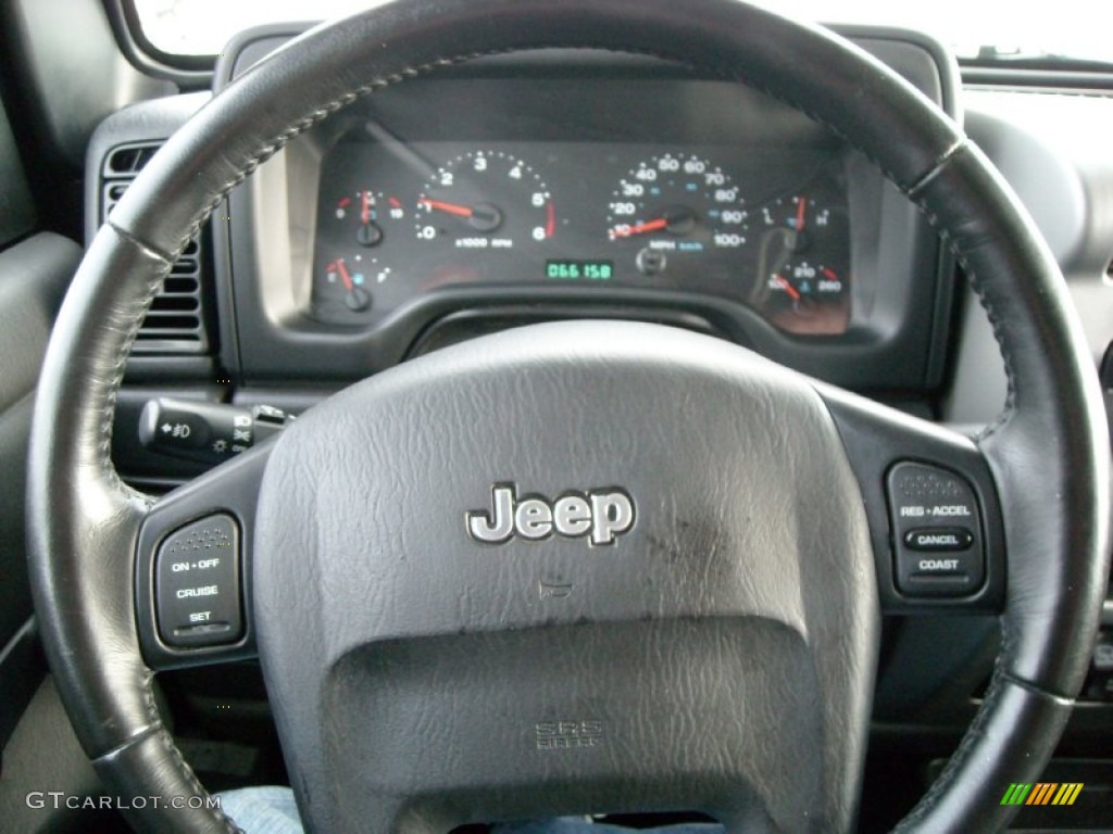 2006 Jeep Wrangler Sport 4x4 Golden Eagle Dark Slate Gray Steering Wheel Photo #75270366