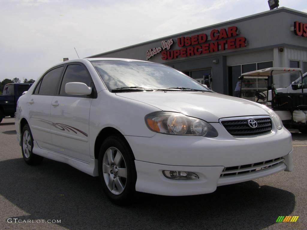 2005 Corolla S - Super White / Black photo #1