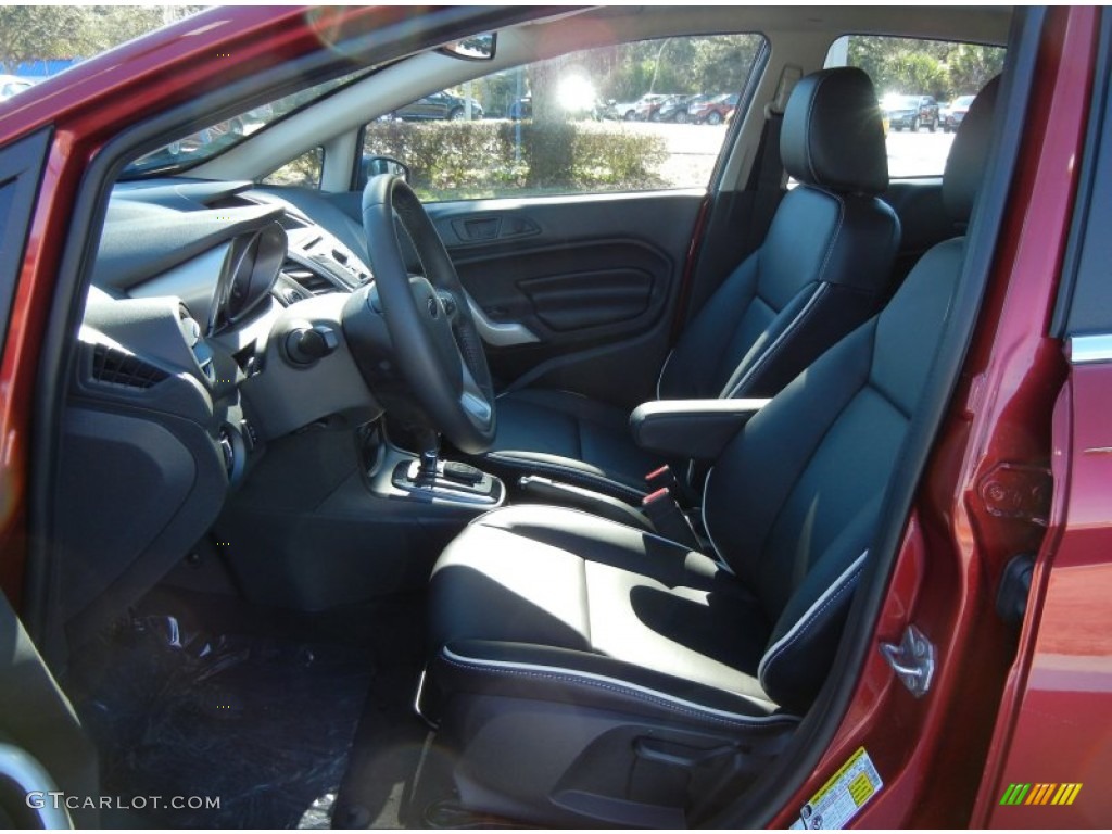 2013 Fiesta Titanium Sedan - Ruby Red / Charcoal Black photo #5