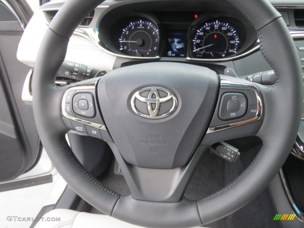 2013 Toyota Avalon Limited Light Gray Steering Wheel Photo #75275406