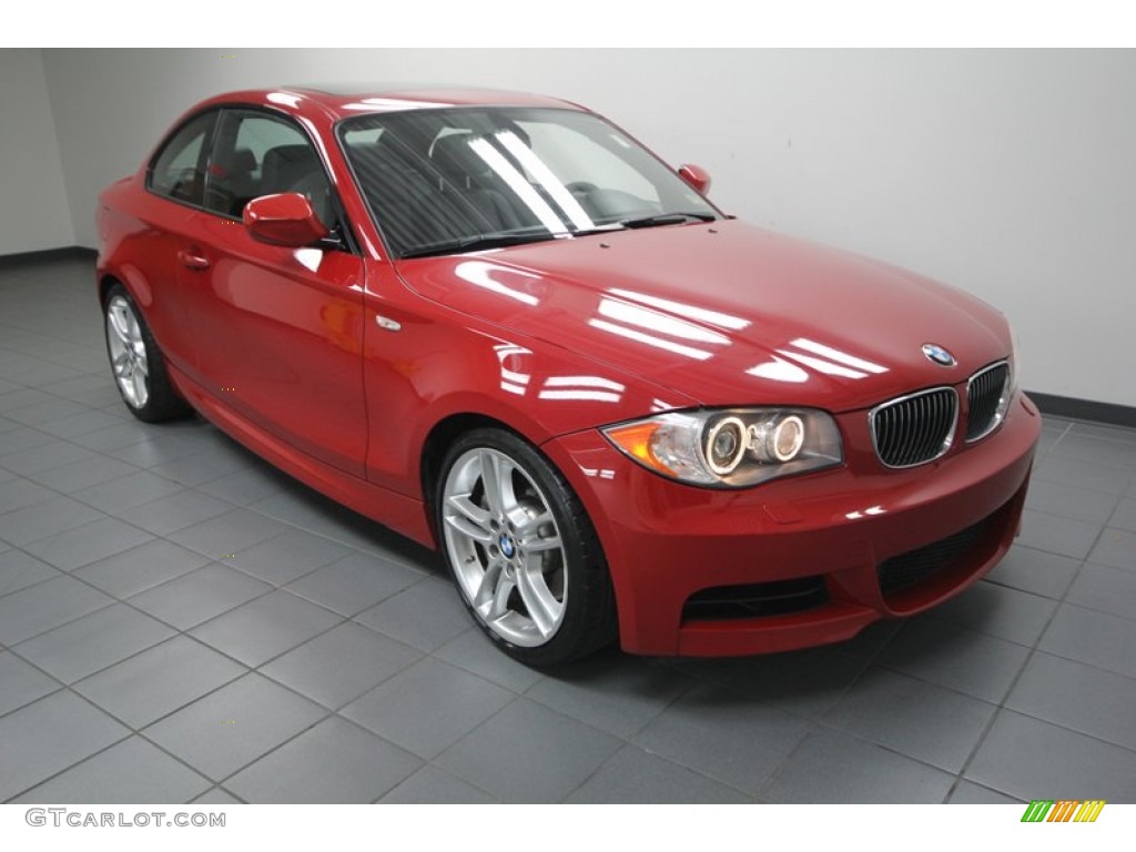 2011 1 Series 135i Coupe - Crimson Red / Black photo #1