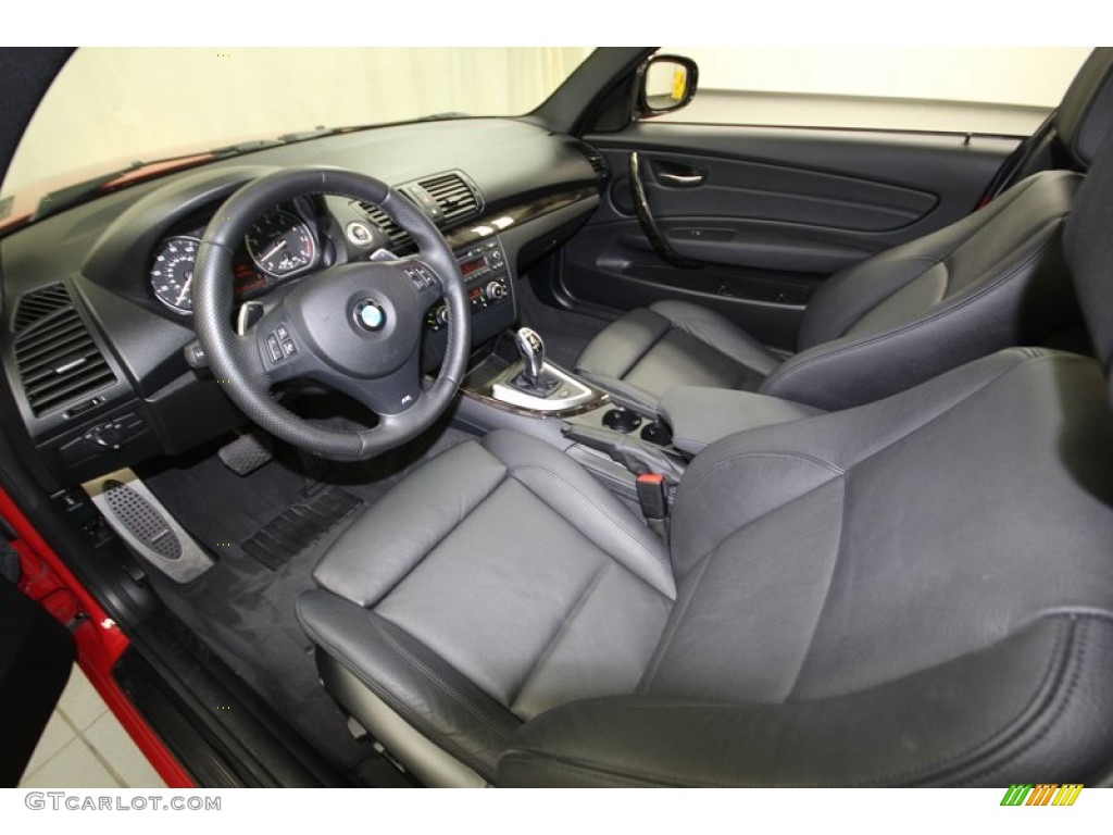 Black Interior 2011 BMW 1 Series 135i Coupe Photo #75277269
