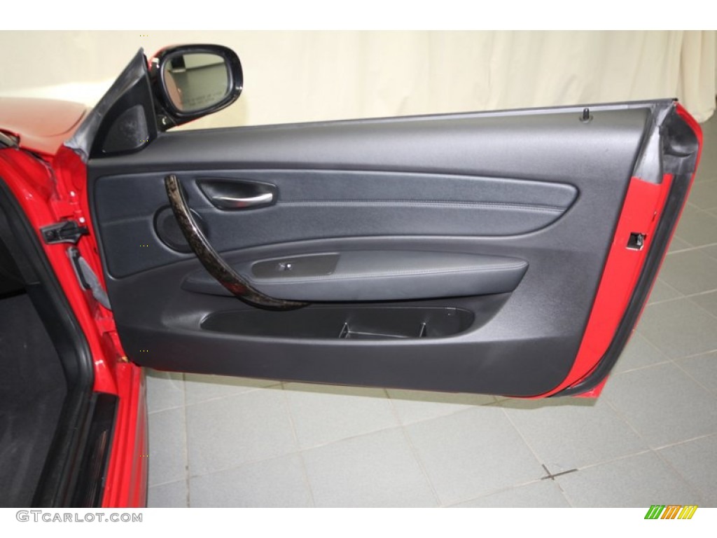 2011 BMW 1 Series 135i Coupe Black Door Panel Photo #75277497