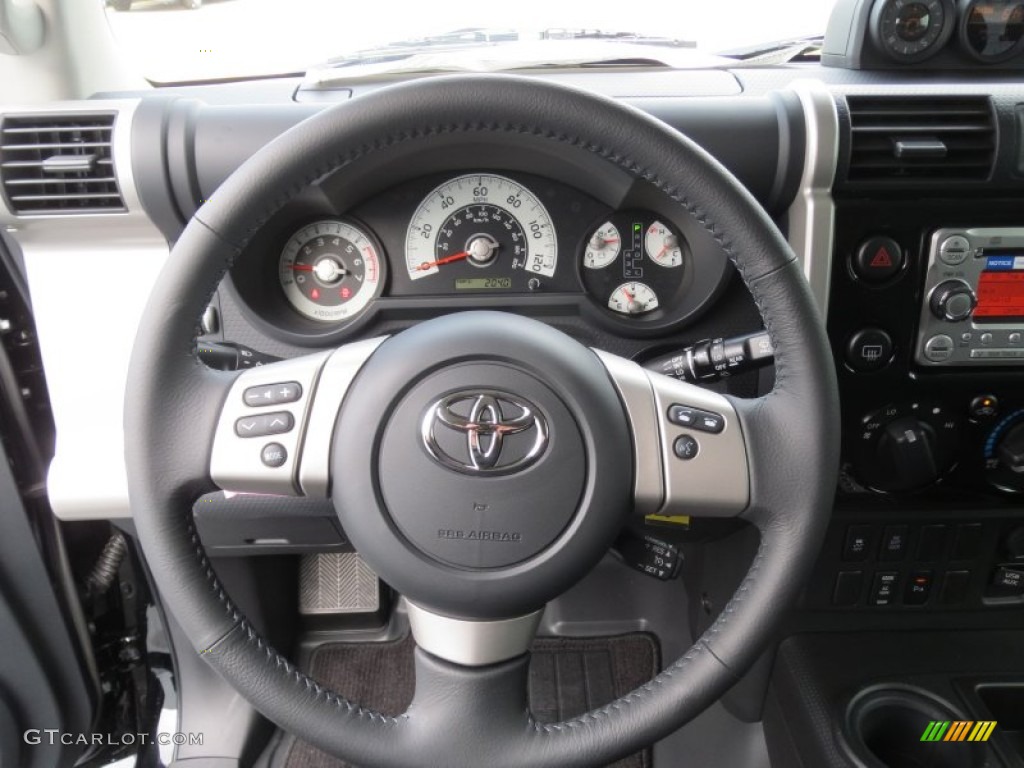 2013 Toyota FJ Cruiser Standard FJ Cruiser Model Dark Charcoal Steering Wheel Photo #75278048