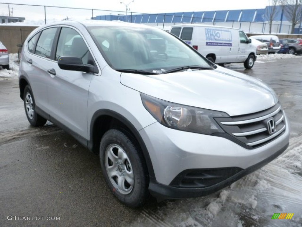 2013 CR-V LX AWD - Alabaster Silver Metallic / Gray photo #6