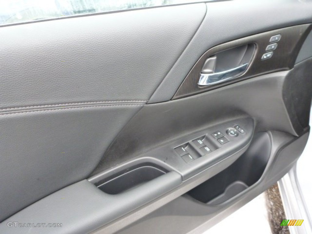 2013 Accord EX-L V6 Sedan - Alabaster Silver Metallic / Black photo #14
