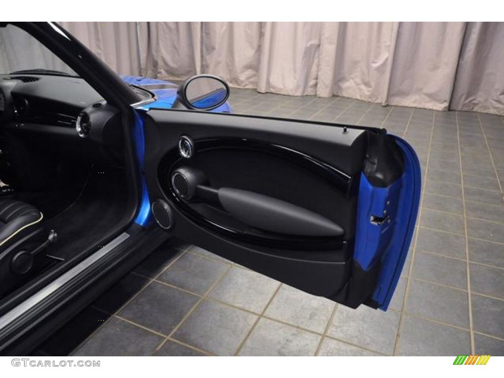 2012 Mini Cooper Clubman Carbon Black Lounge Leather Door Panel Photo #75279237