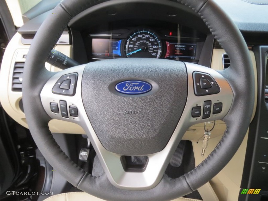 2013 Ford Flex SEL Dune Steering Wheel Photo #75279357