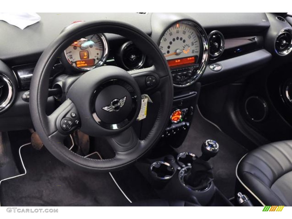 2012 Mini Cooper Clubman Carbon Black Lounge Leather Dashboard Photo #75279468