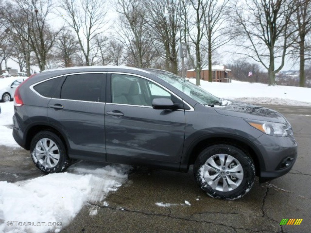 2013 CR-V EX-L AWD - Polished Metal Metallic / Gray photo #5