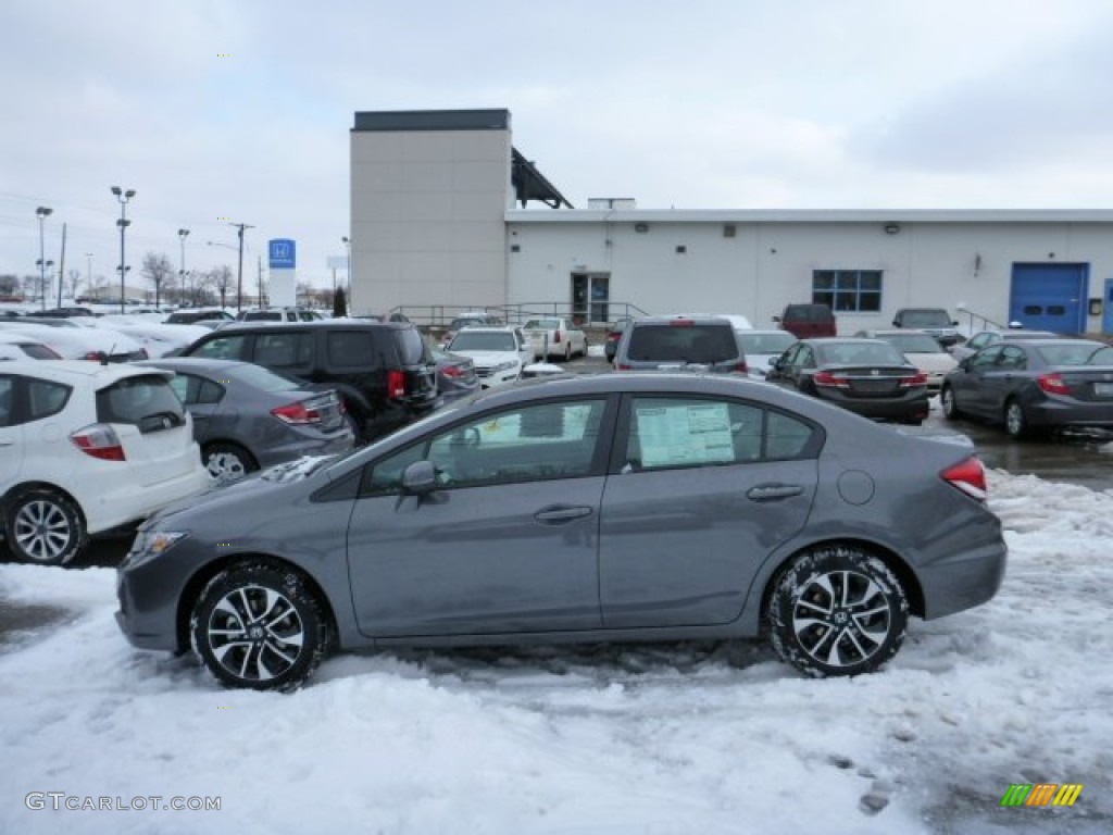Polished Metal Metallic 2013 Honda Civic EX-L Sedan Exterior Photo #75280200