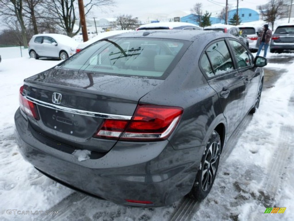 Polished Metal Metallic 2013 Honda Civic EX-L Sedan Exterior Photo #75280242