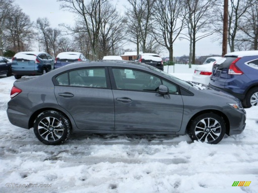 Polished Metal Metallic 2013 Honda Civic EX-L Sedan Exterior Photo #75280255