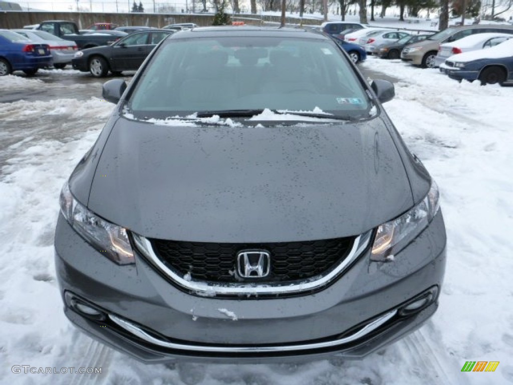 Polished Metal Metallic 2013 Honda Civic EX-L Sedan Exterior Photo #75280284