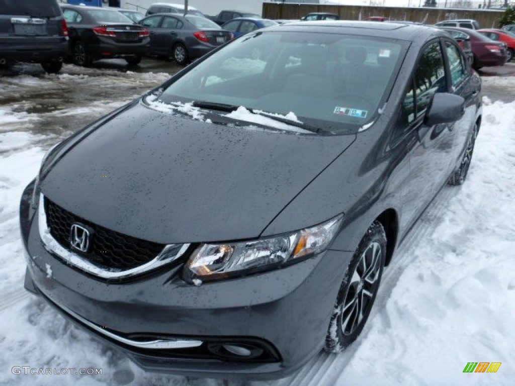 Polished Metal Metallic 2013 Honda Civic EX-L Sedan Exterior Photo #75280296