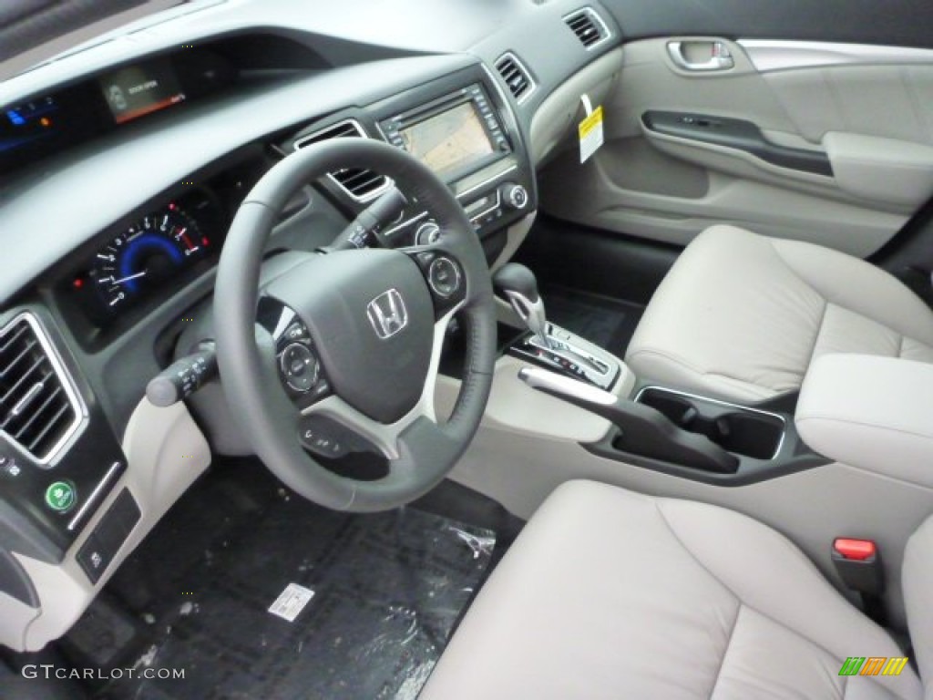 Gray Interior 2013 Honda Civic EX-L Sedan Photo #75280359