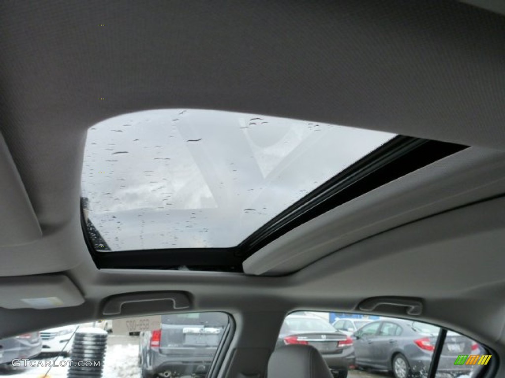 2013 Civic EX-L Sedan - Polished Metal Metallic / Gray photo #15