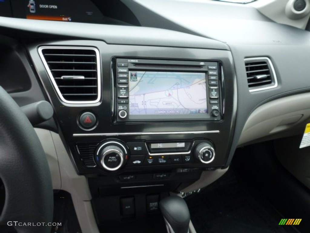 2013 Civic EX-L Sedan - Polished Metal Metallic / Gray photo #18