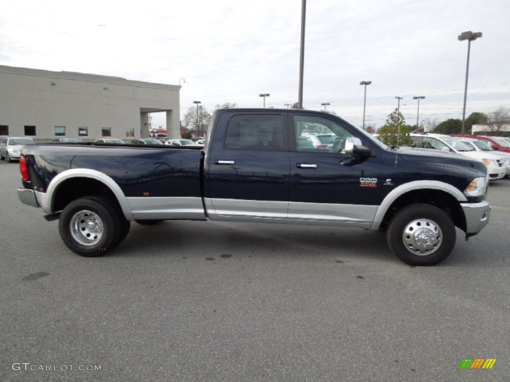 2012 Ram 3500 HD Laramie Crew Cab 4x4 Dually - True Blue Pearl / Dark Slate photo #6