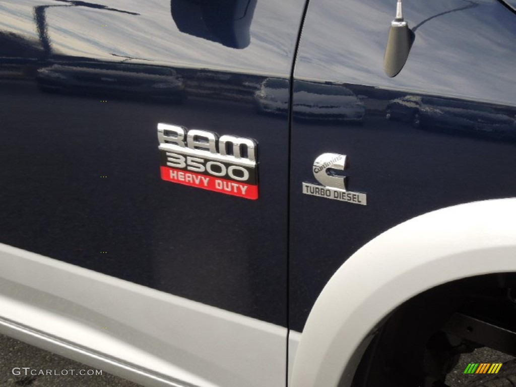 2012 Ram 3500 HD Laramie Crew Cab 4x4 Dually - True Blue Pearl / Dark Slate photo #7