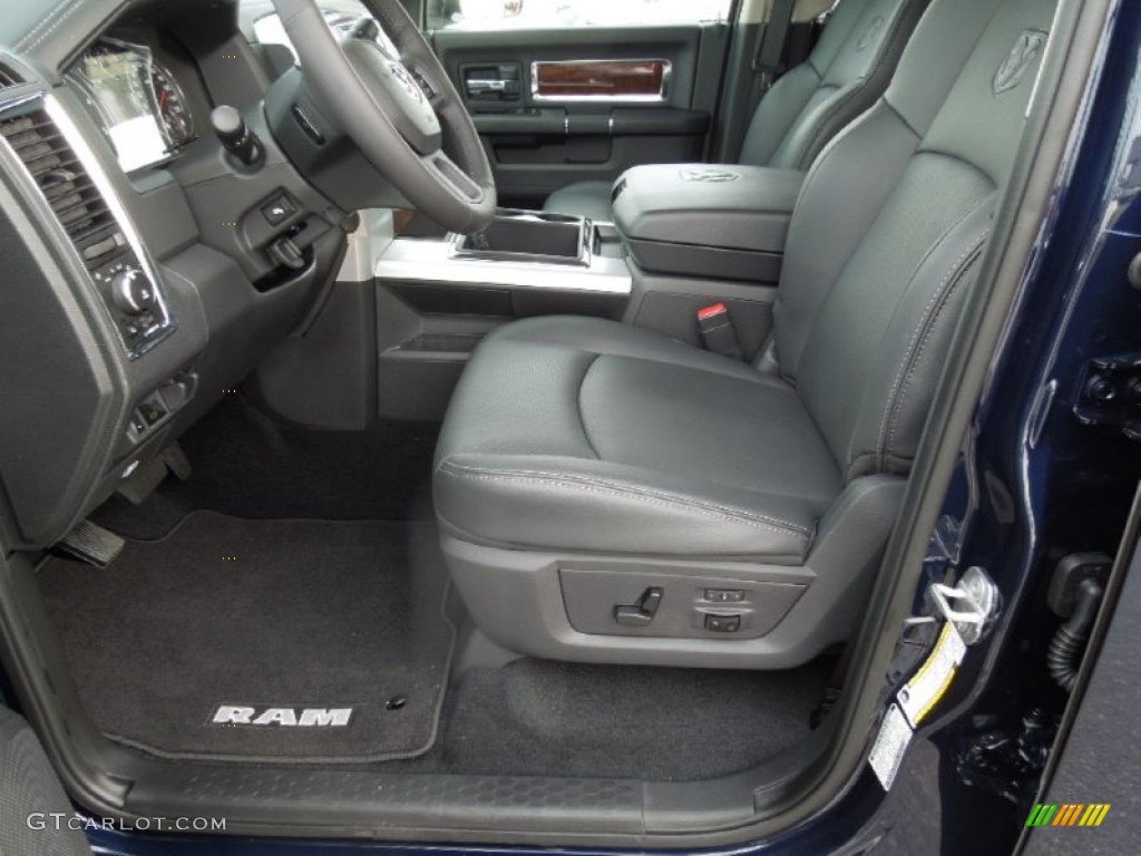 2012 Ram 3500 HD Laramie Crew Cab 4x4 Dually - True Blue Pearl / Dark Slate photo #9