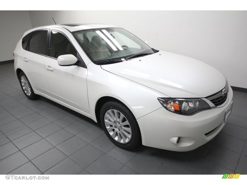 2009 Impreza 2.5i Premium Wagon - Satin White Pearl / Ivory photo #9