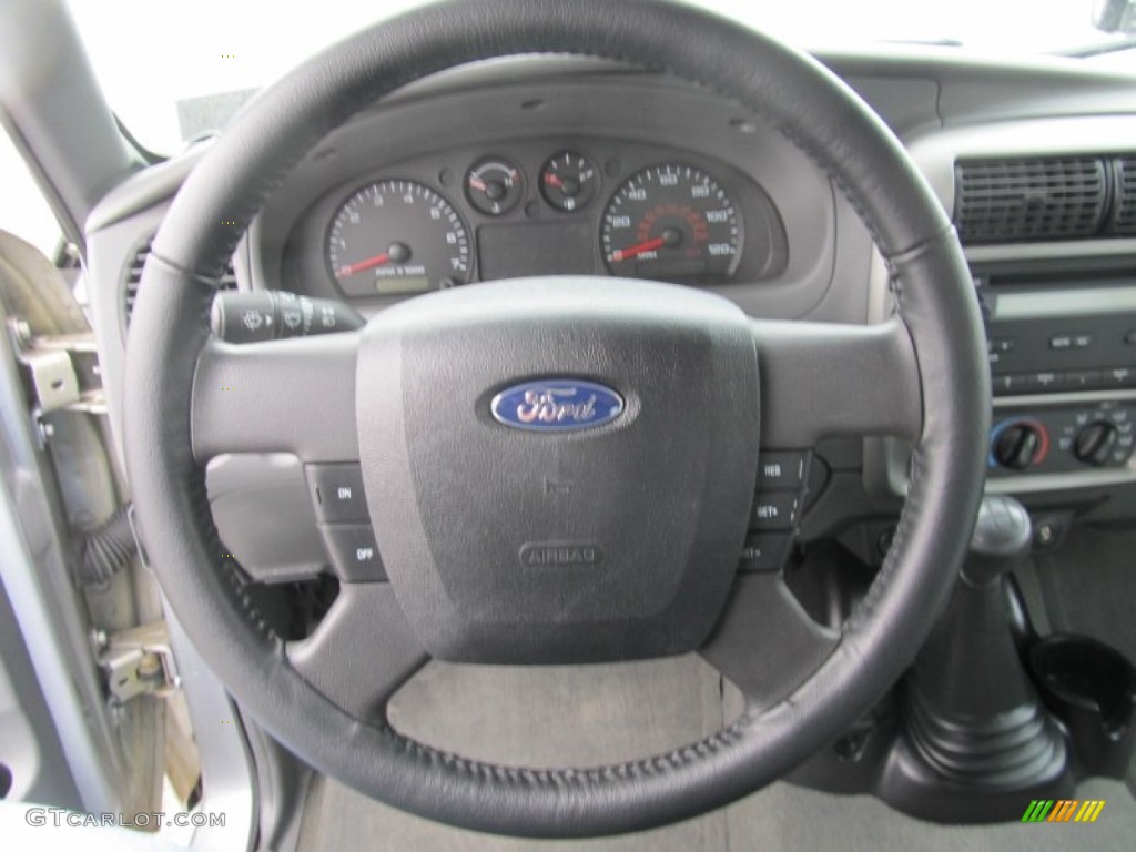 2011 Ford Ranger XLT SuperCab 4x4 Medium Dark Flint Steering Wheel Photo #75283437