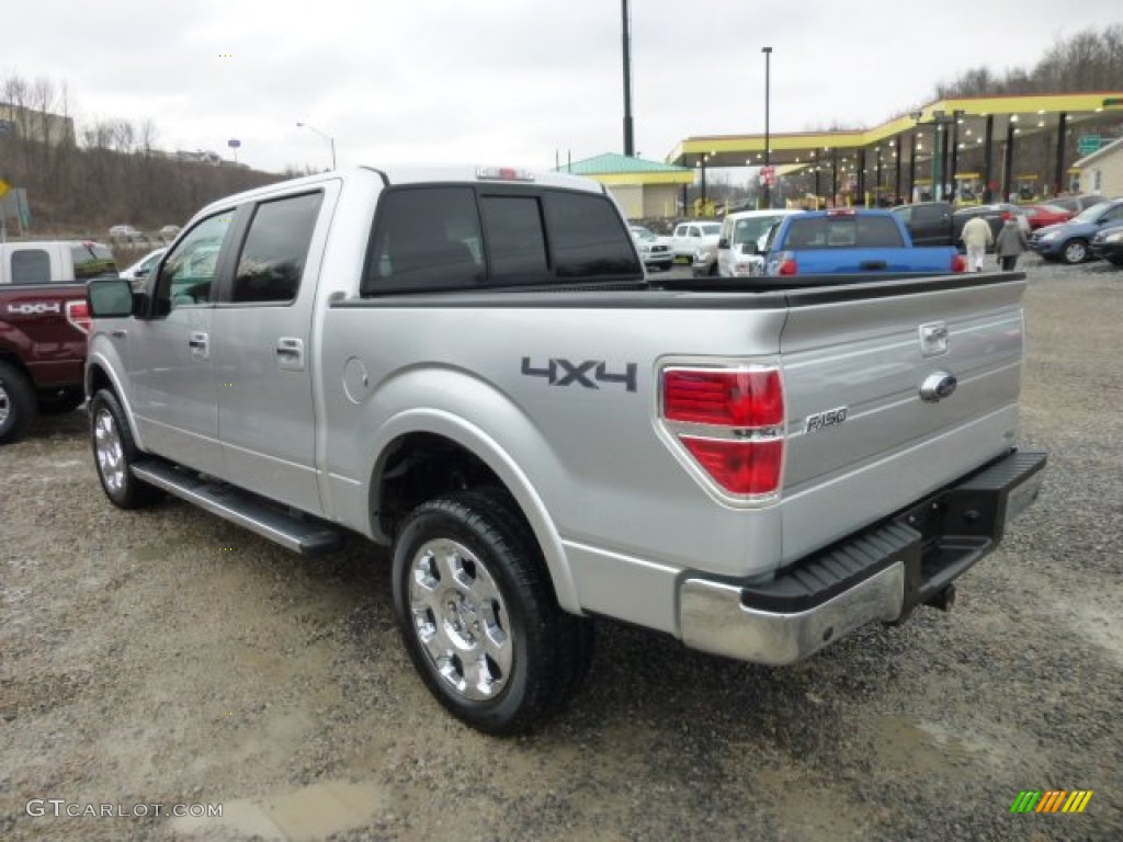 2010 F150 Lariat SuperCrew 4x4 - Ingot Silver Metallic / Black photo #4