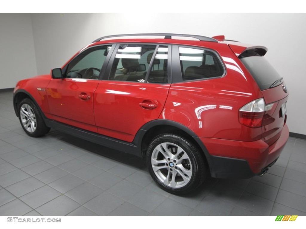 2007 X3 3.0si - Crimson Red / Sand Beige photo #6