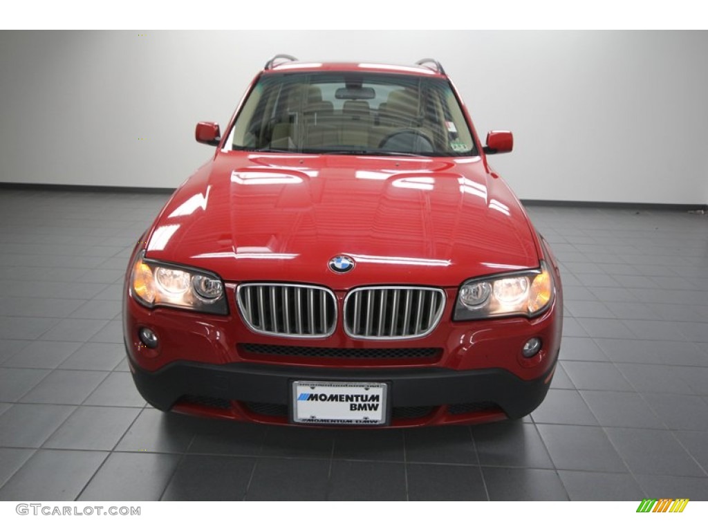 2007 X3 3.0si - Crimson Red / Sand Beige photo #7