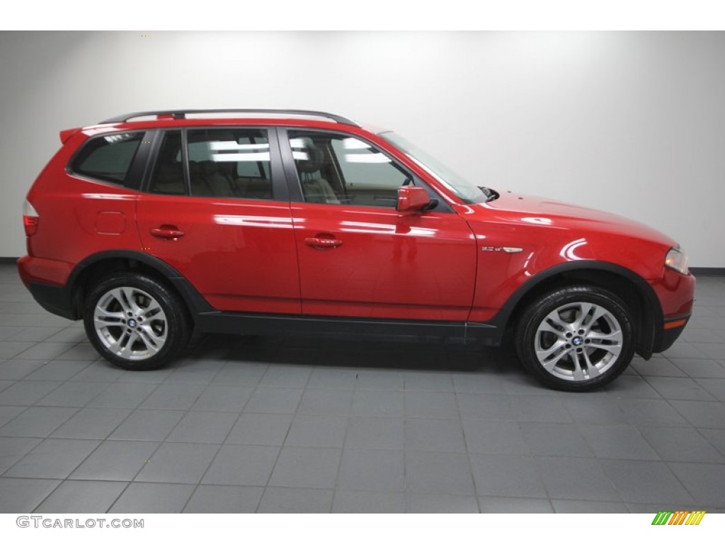2007 X3 3.0si - Crimson Red / Sand Beige photo #8