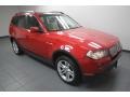 2007 Crimson Red BMW X3 3.0si  photo #9