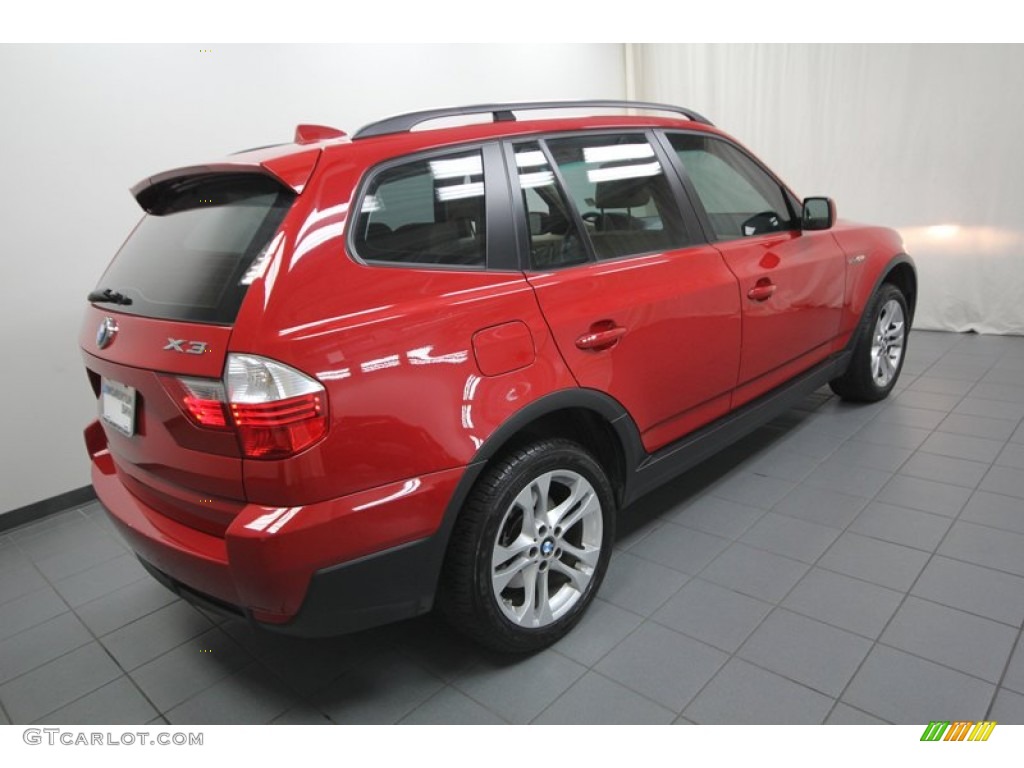 2007 X3 3.0si - Crimson Red / Sand Beige photo #11
