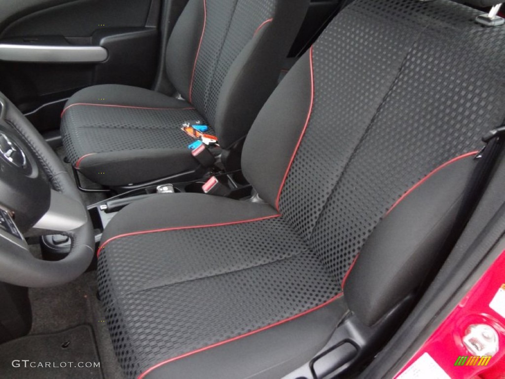 Black/Red Piping Interior 2011 Mazda MAZDA2 Touring Photo #75284433