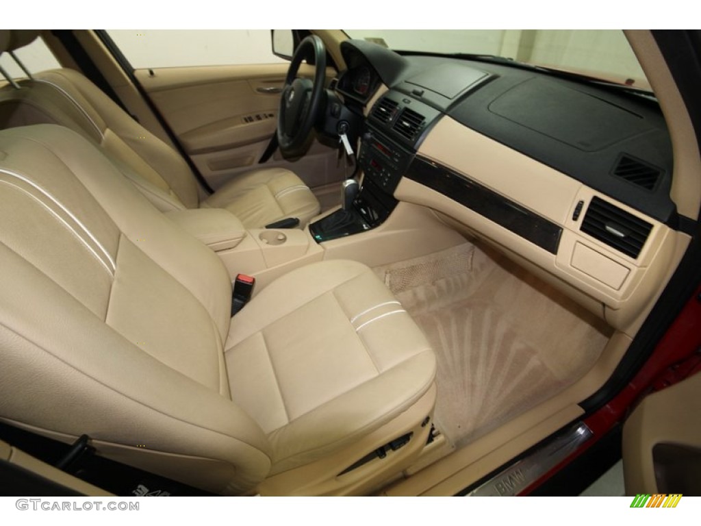 2007 X3 3.0si - Crimson Red / Sand Beige photo #34