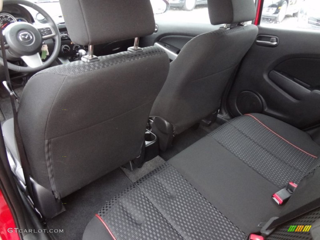 Black/Red Piping Interior 2011 Mazda MAZDA2 Touring Photo #75284454