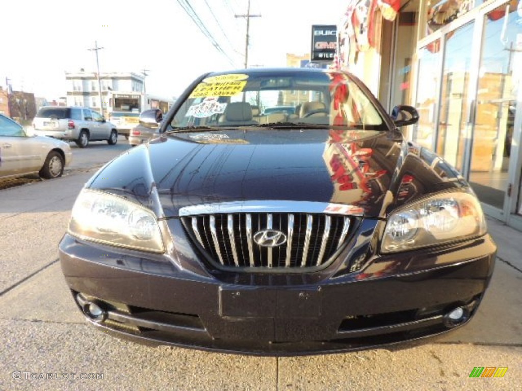 2006 Elantra Limited Sedan - Moonlit Dark Blue / Beige photo #2