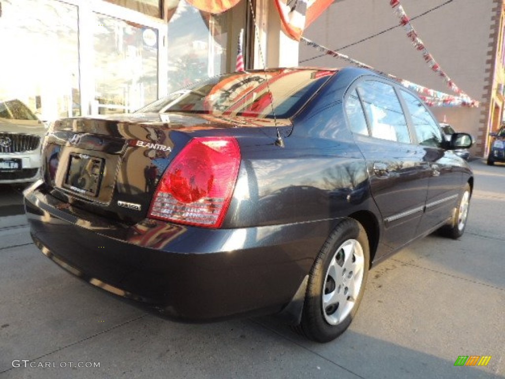 2006 Elantra Limited Sedan - Moonlit Dark Blue / Beige photo #5