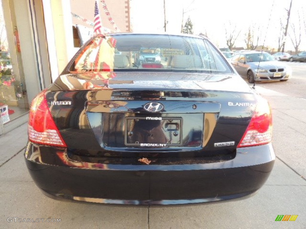 2006 Elantra Limited Sedan - Moonlit Dark Blue / Beige photo #6