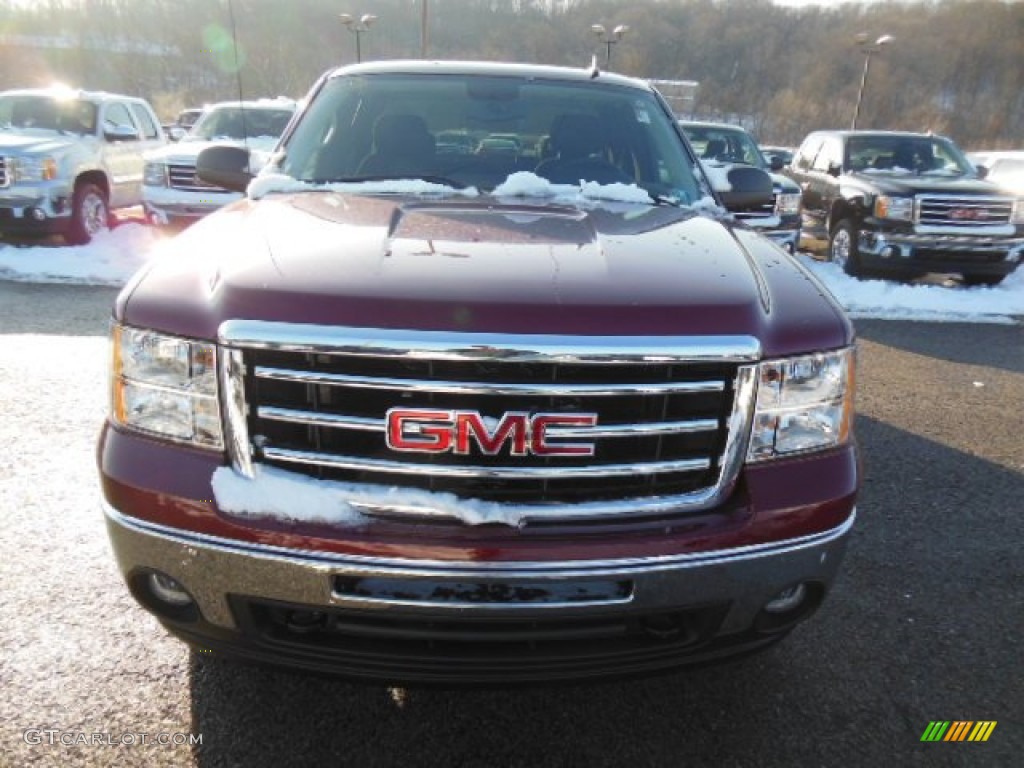 2013 Sierra 1500 SLE Extended Cab 4x4 - Sonoma Red Metallic / Ebony photo #3