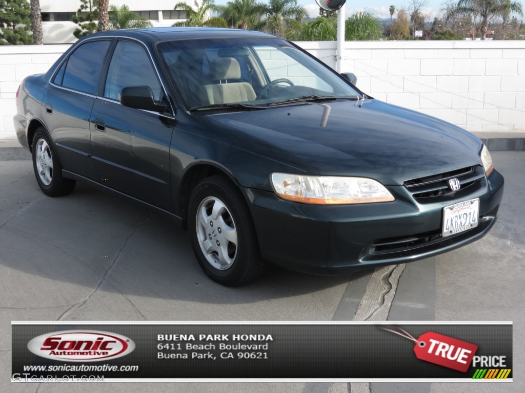 2000 Accord EX Sedan - Dark Emerald Pearl / Ivory photo #1