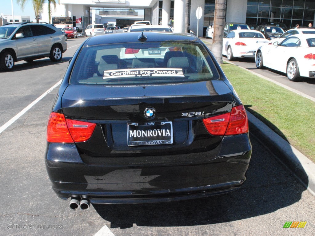 2010 3 Series 328i Sedan - Jet Black / Black photo #9