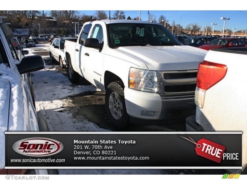 2007 Silverado 1500 LT Crew Cab 4x4 - Summit White / Ebony Black photo #1