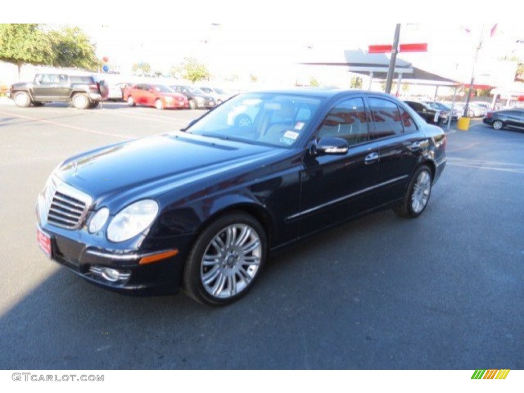 2008 E 350 4Matic Sedan - Capri Blue Metallic / Cashmere photo #3