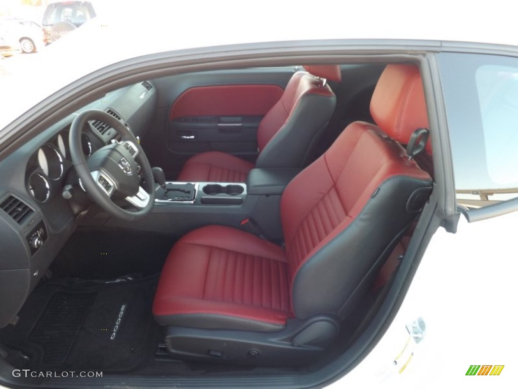 Radar Red/Dark Slate Gray Interior 2013 Dodge Challenger SXT Plus Photo #75289831