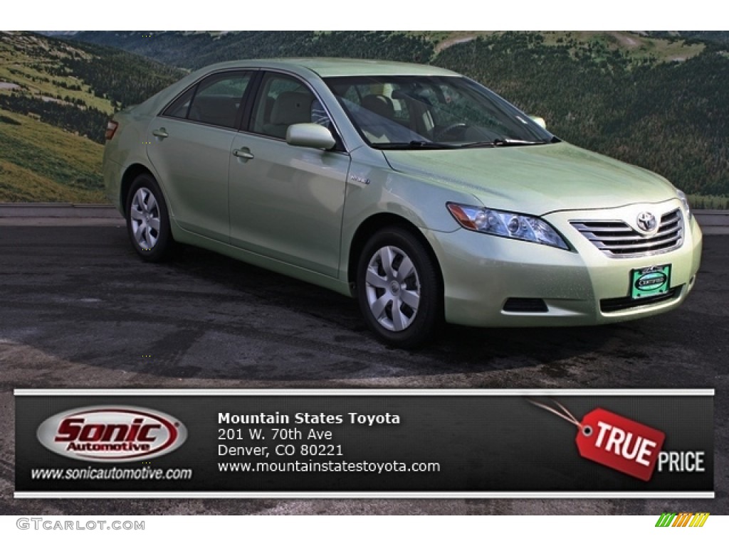 2008 Camry Hybrid - Jasper Green Pearl / Bisque photo #1