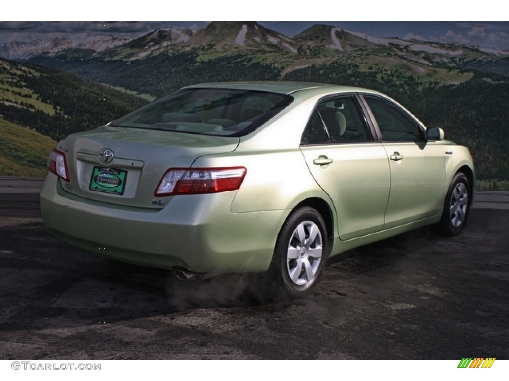 2008 Camry Hybrid - Jasper Green Pearl / Bisque photo #3