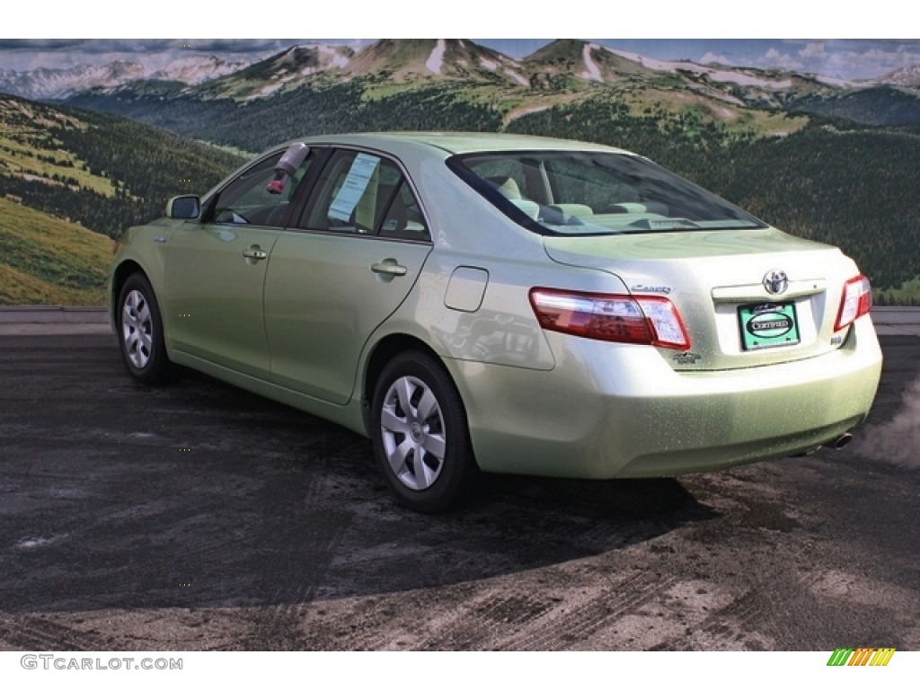 2008 Camry Hybrid - Jasper Green Pearl / Bisque photo #4
