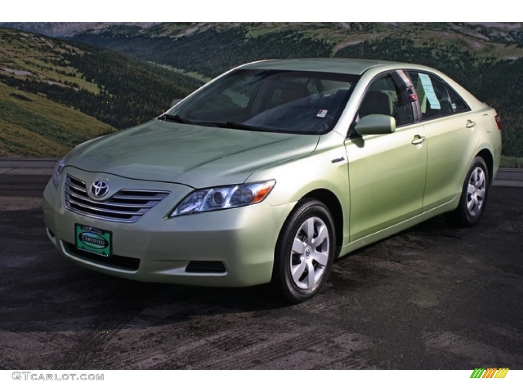 2008 Camry Hybrid - Jasper Green Pearl / Bisque photo #5