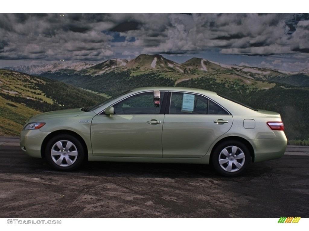 2008 Camry Hybrid - Jasper Green Pearl / Bisque photo #6